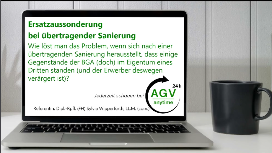 Ersatzaussonderung bei &uuml;bertragender Sanierung