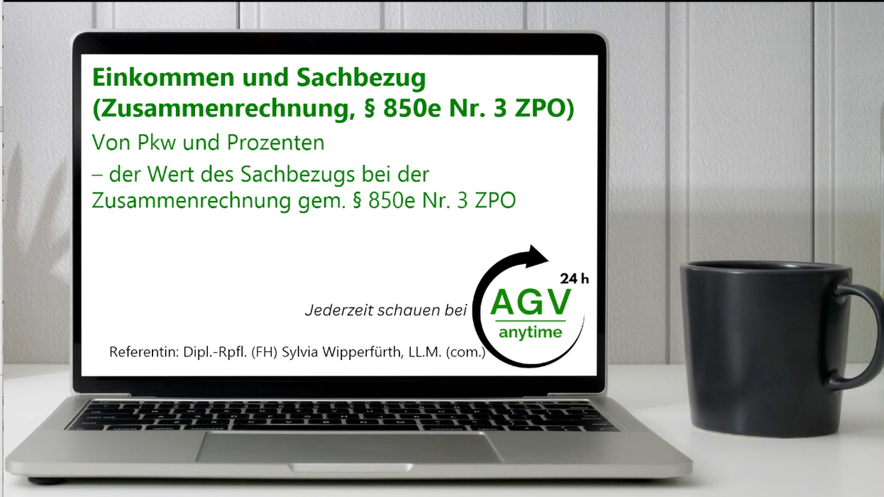 Einkommen und Sachbezug (Zusammenrechnung, &sect; 850e Nr. 3 ZPO)